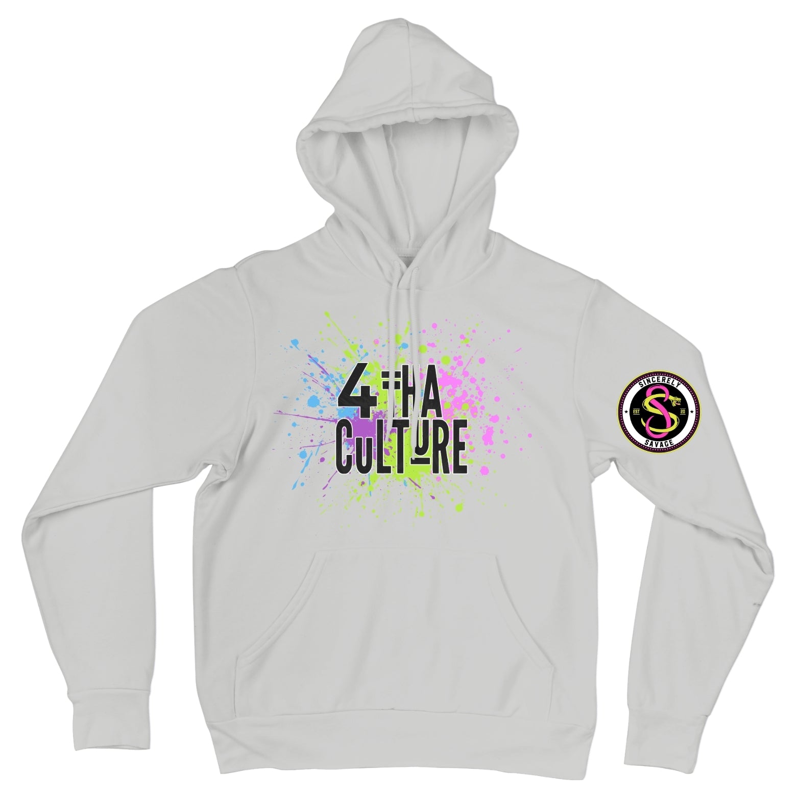 4 Tha Culture - Black Paint Splatter - Hoodie