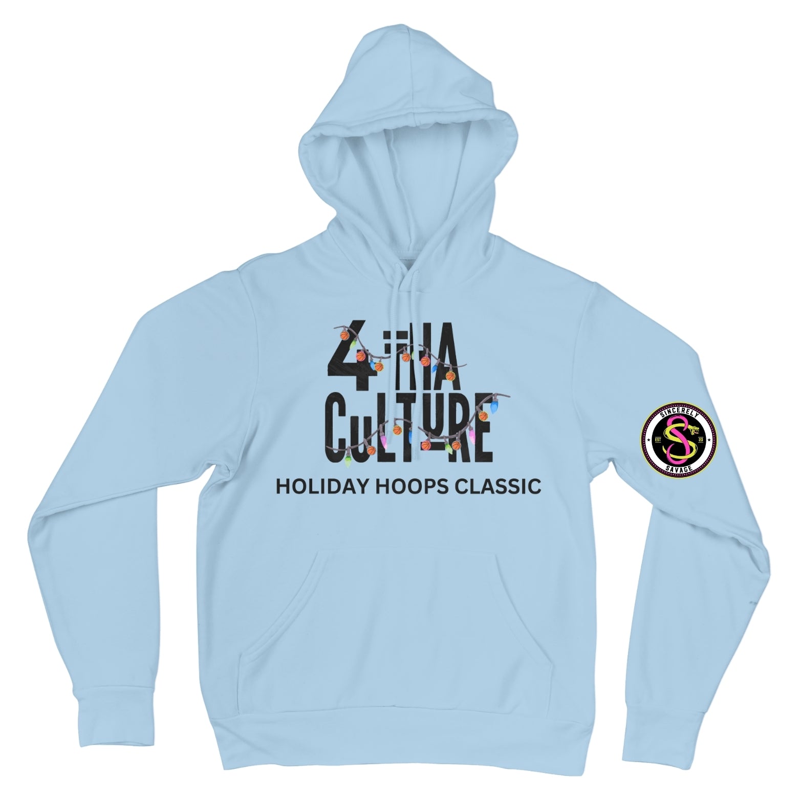 4 Tha Culture - Basketball Lights Holiday Hoops Classic - Hoodie