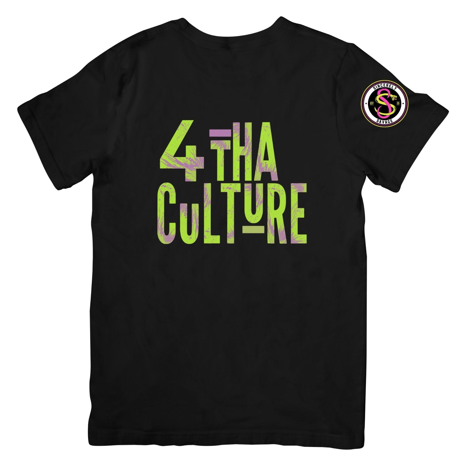 4 Tha Culture - Green and Purple - T-Shirt