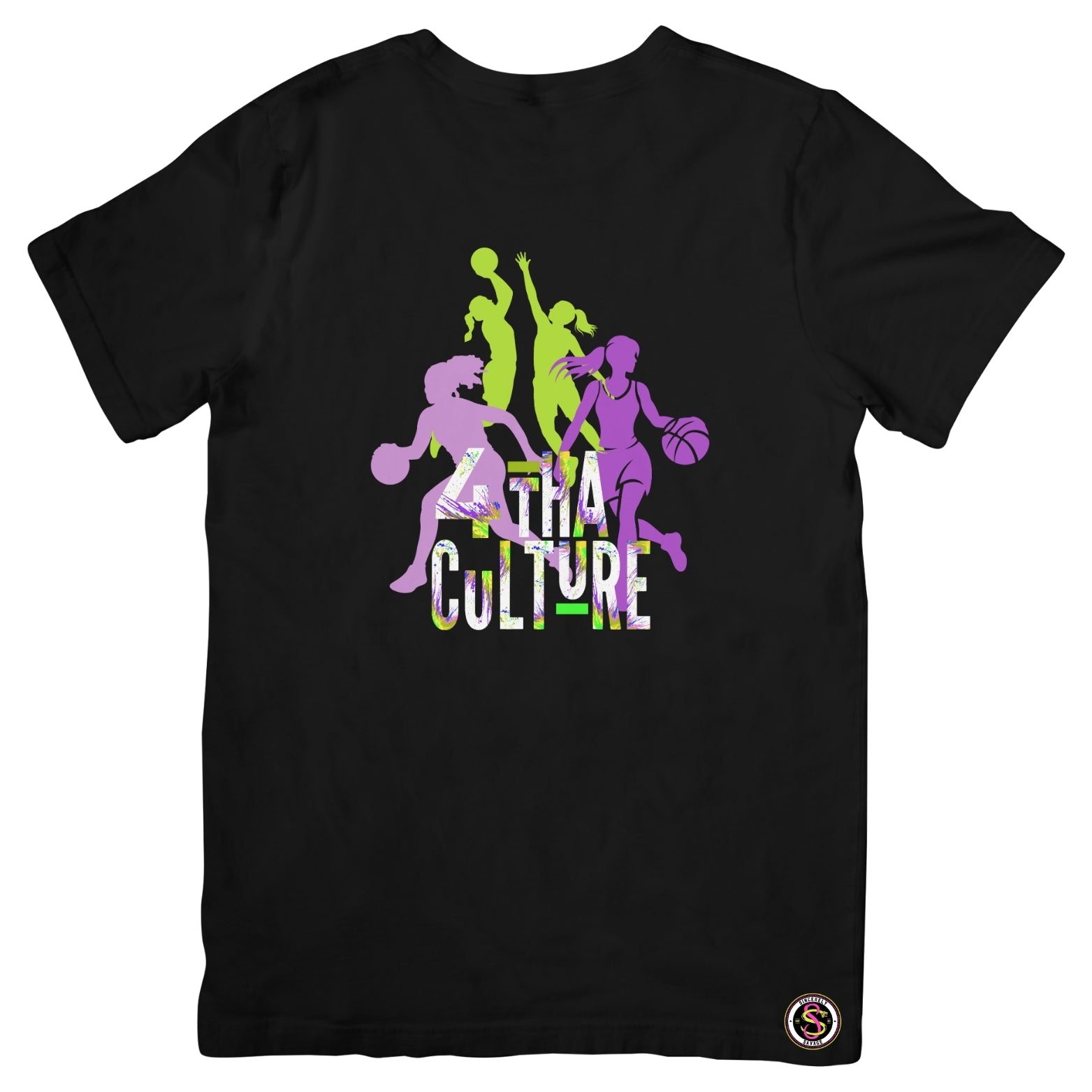 4 Tha Culture - Purple and Green Player Silhouettes - T-Shirt