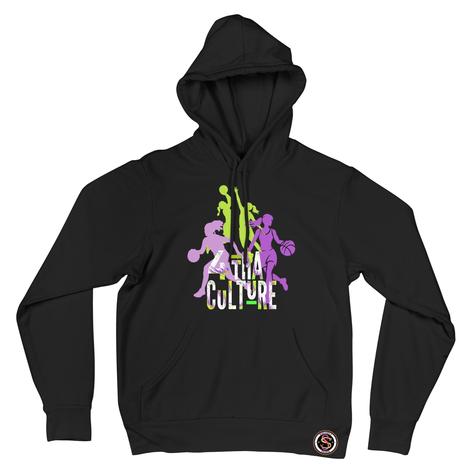 4 Tha Culture - Purple and Green Player Silhouettes - Hoodie