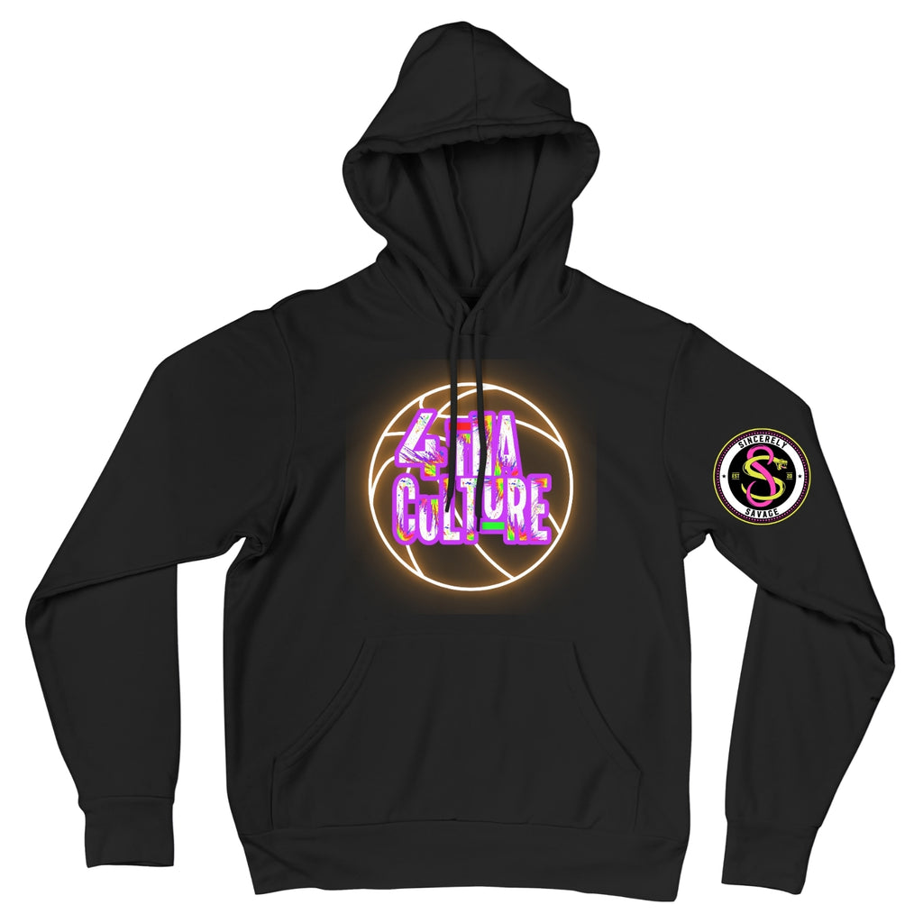 4 Tha Culture - Orange Neon Basketball with Original Logo - Hoodie
