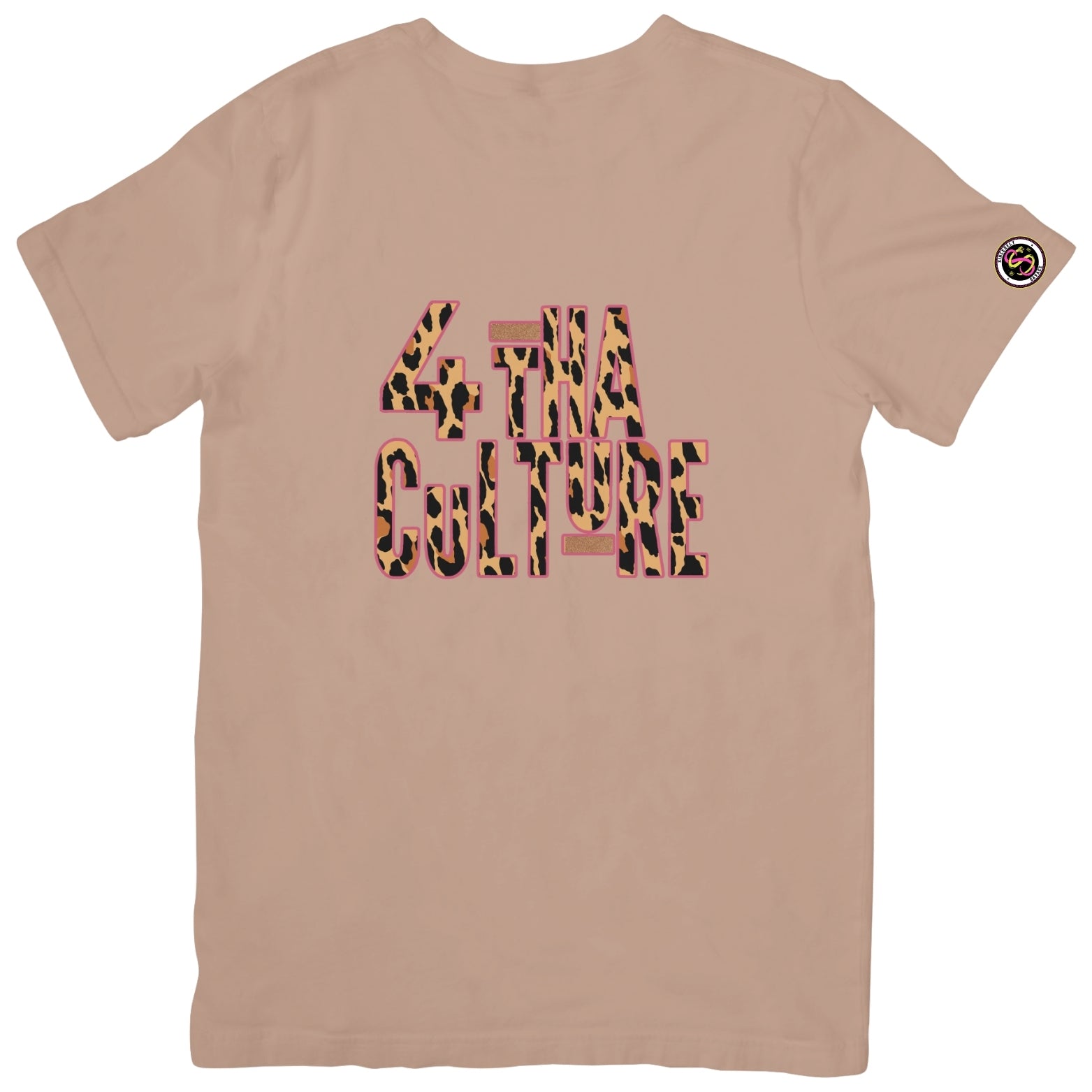 4 Tha Culture - Leopard with Pink Outline - T-Shirt