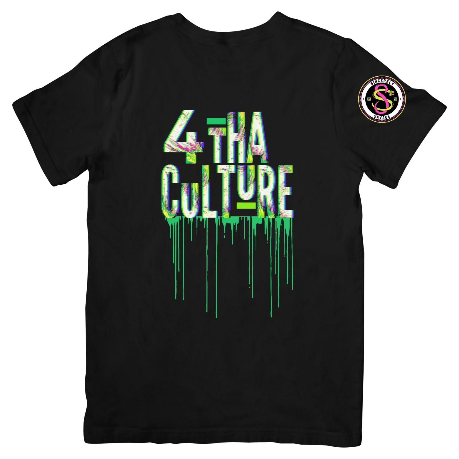 4 Tha Culture - Green Drip - T-Shirt