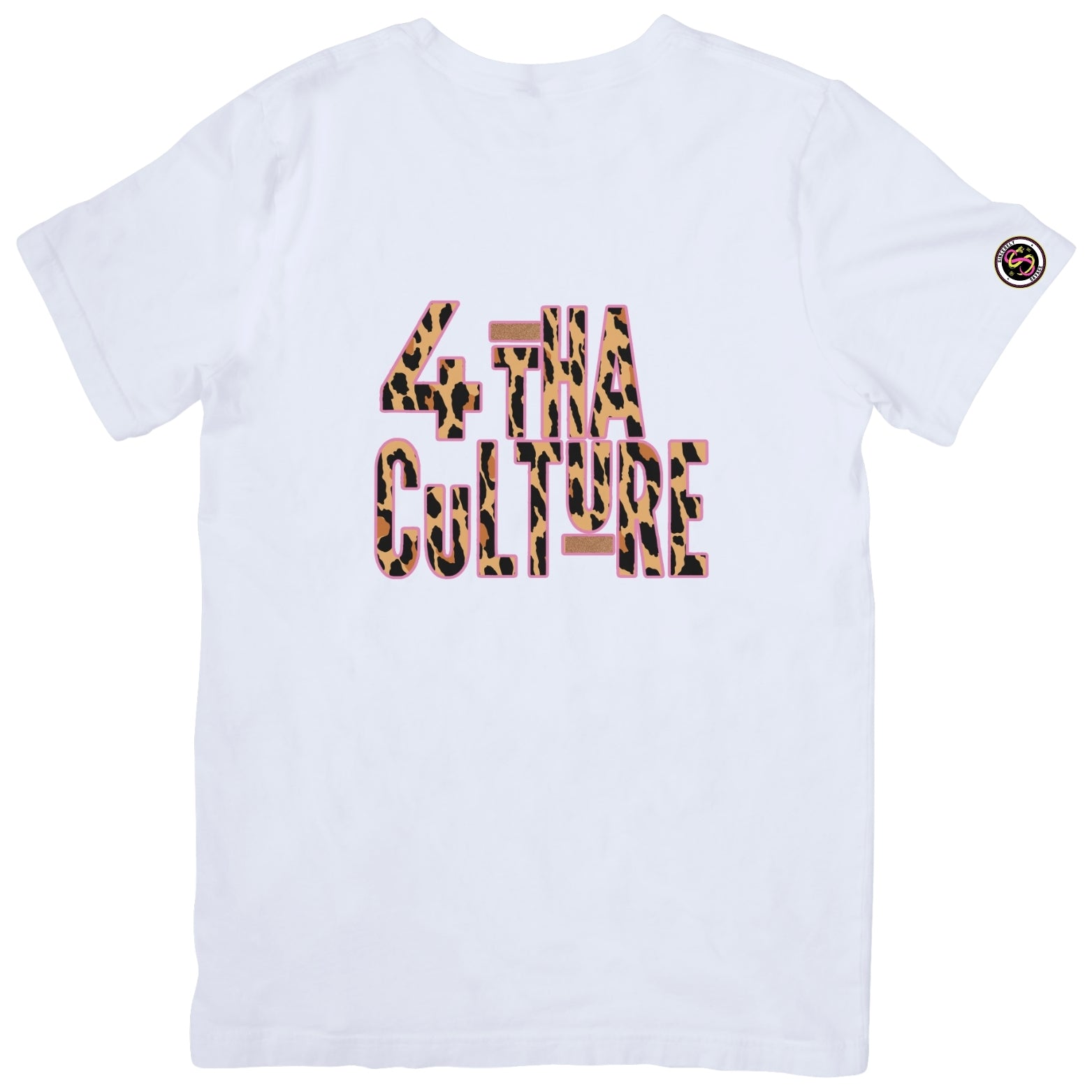 4 Tha Culture - Leopard with Pink Outline - T-Shirt