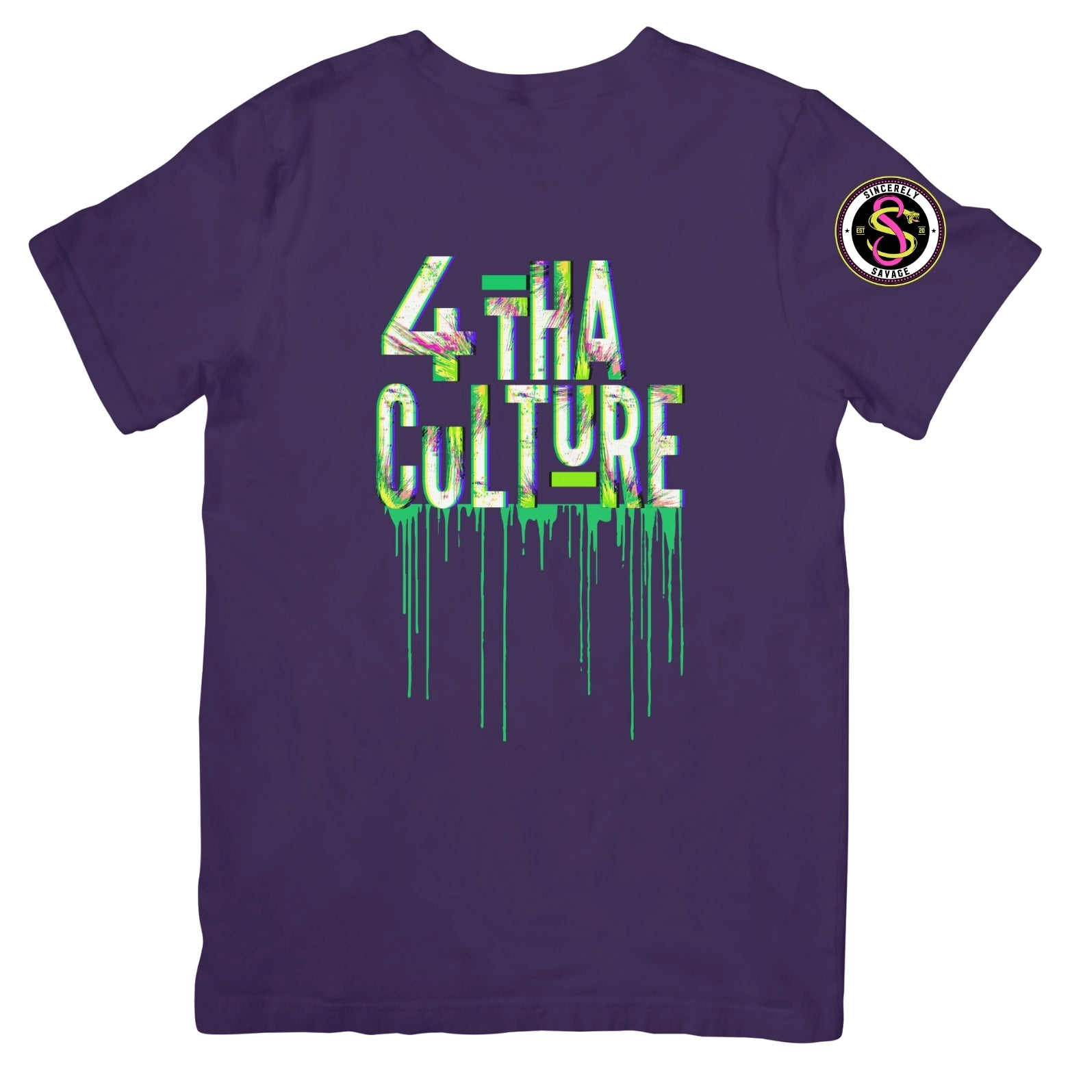 4 Tha Culture - Green Drip - T-Shirt