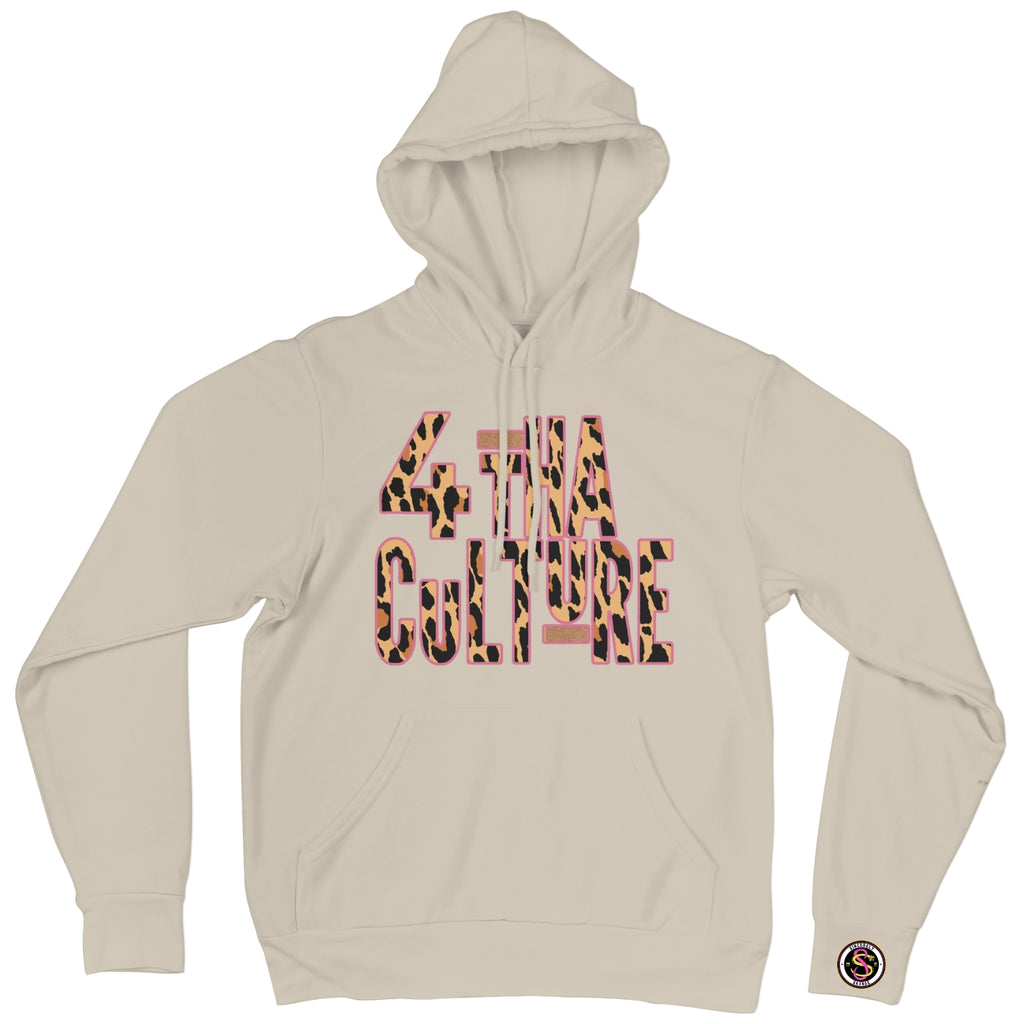 4 Tha Culture - Leopard with Pink Outline - Hoodie