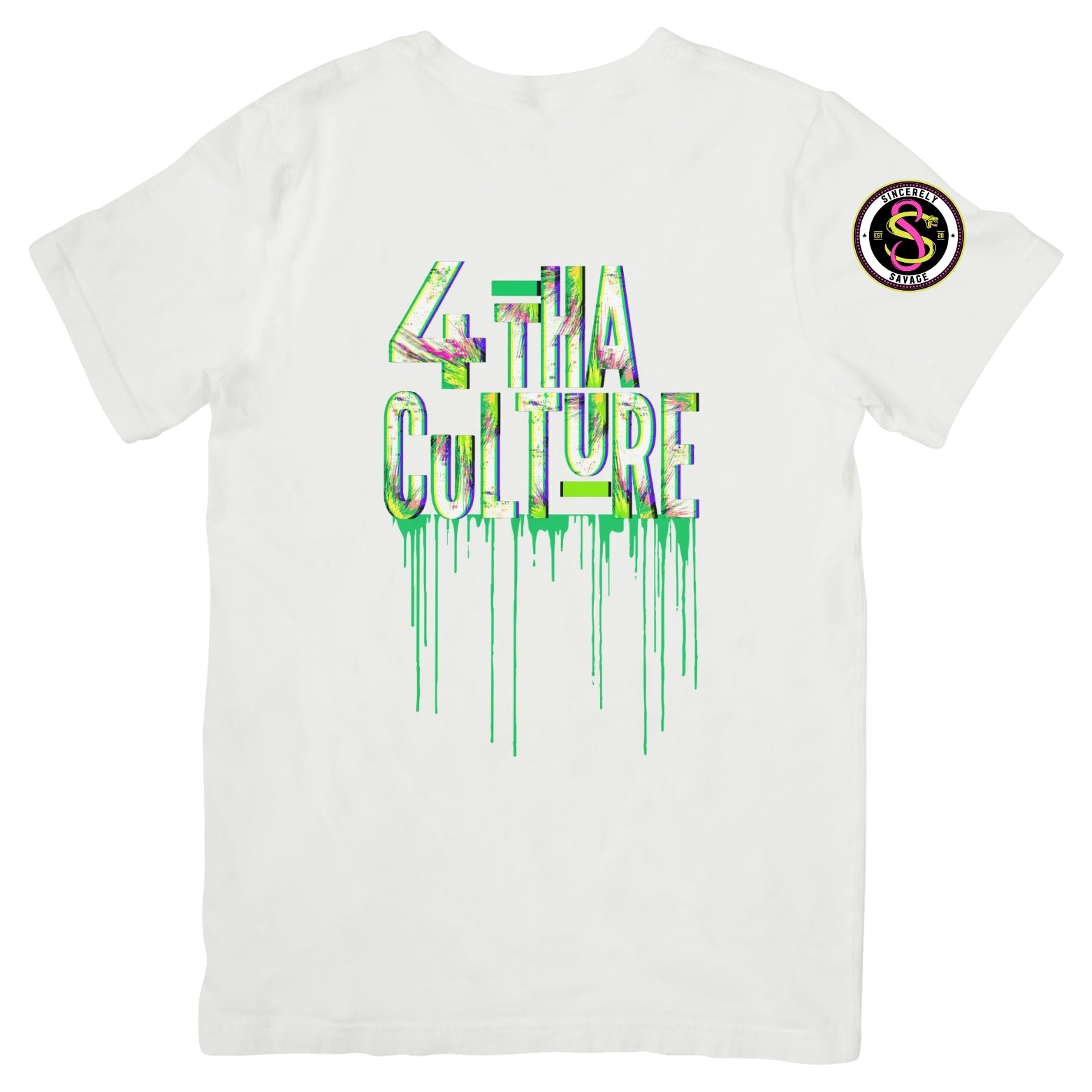4 Tha Culture - Green Drip - T-Shirt