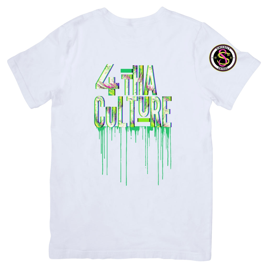 4 Tha Culture - Green Drip - T-Shirt