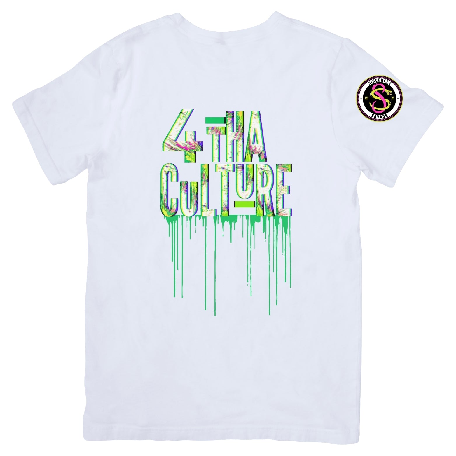 4 Tha Culture - Green Drip - T-Shirt