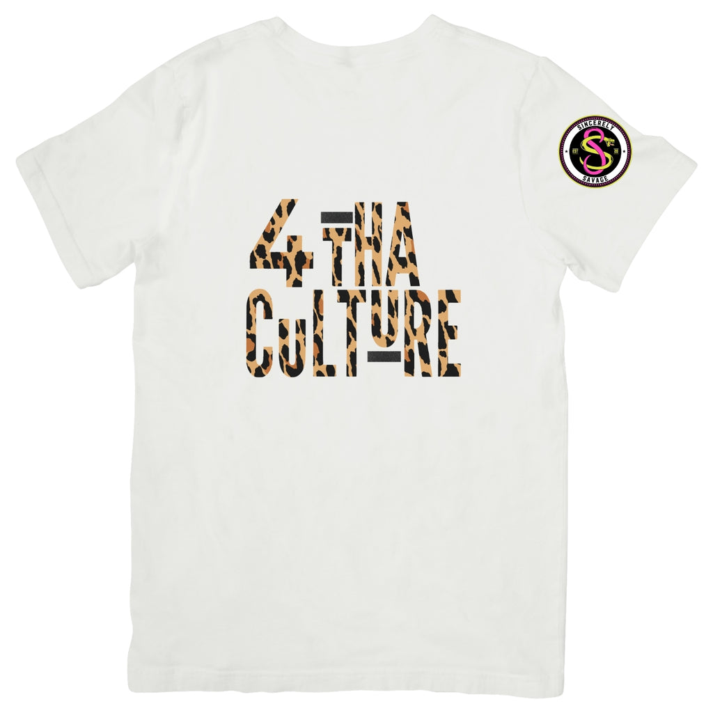 4 Tha Culture - Leopard with Black Stripe - T-Shirt