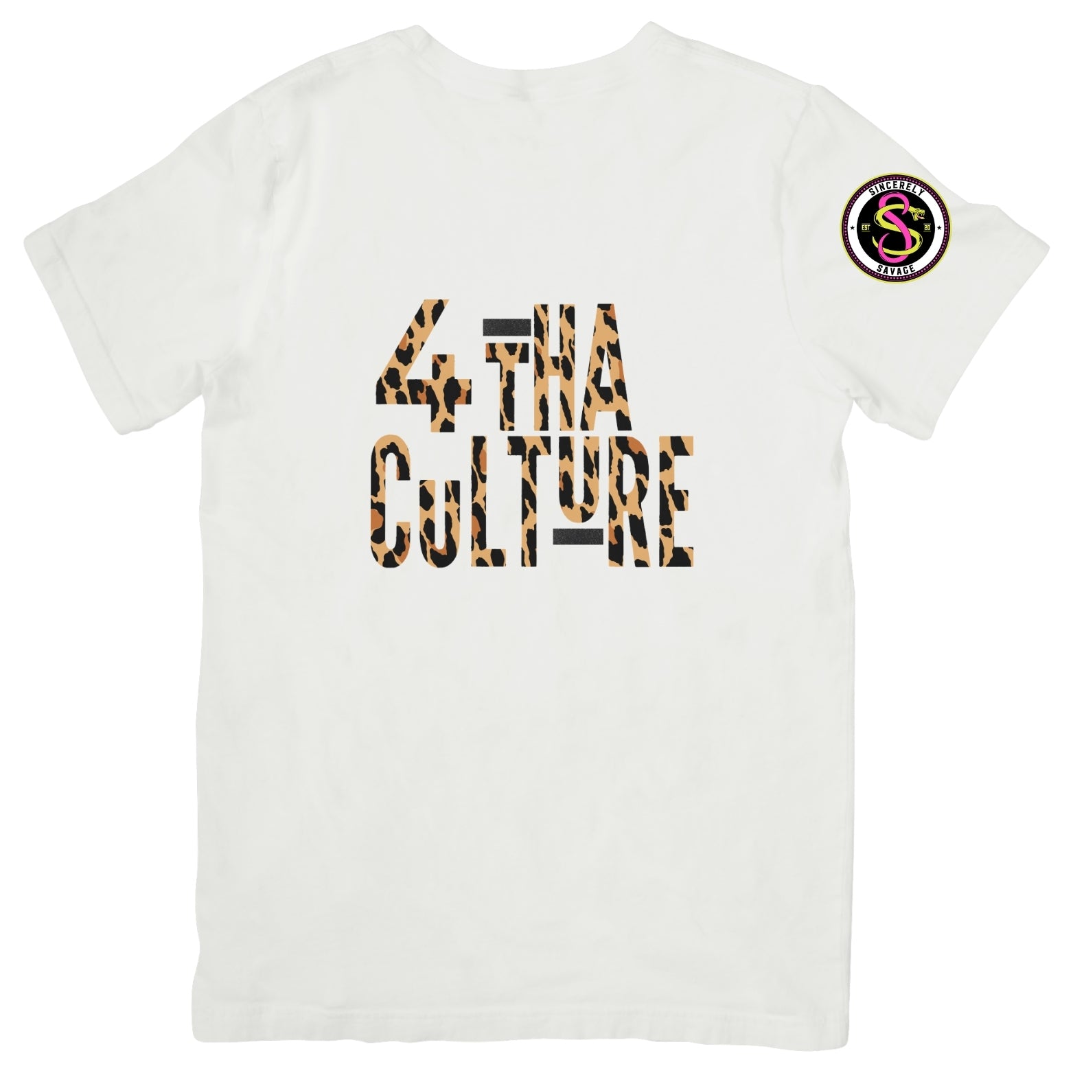4 Tha Culture - Leopard with Black Stripe - T-Shirt