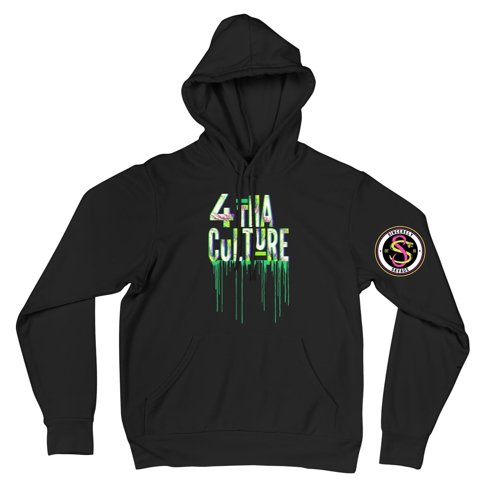 4 Tha Culture - Green Drip - Hoodie