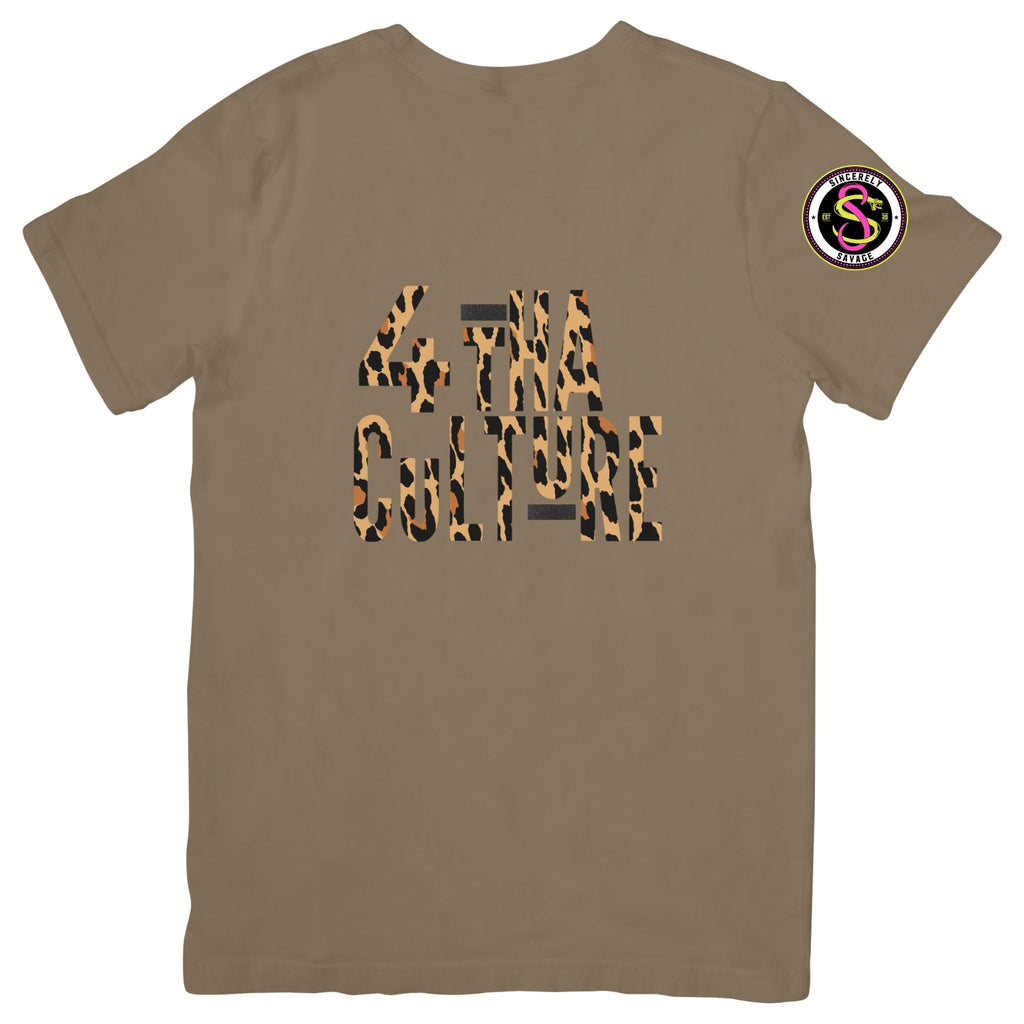4 Tha Culture - Leopard with Black Stripe - T-Shirt