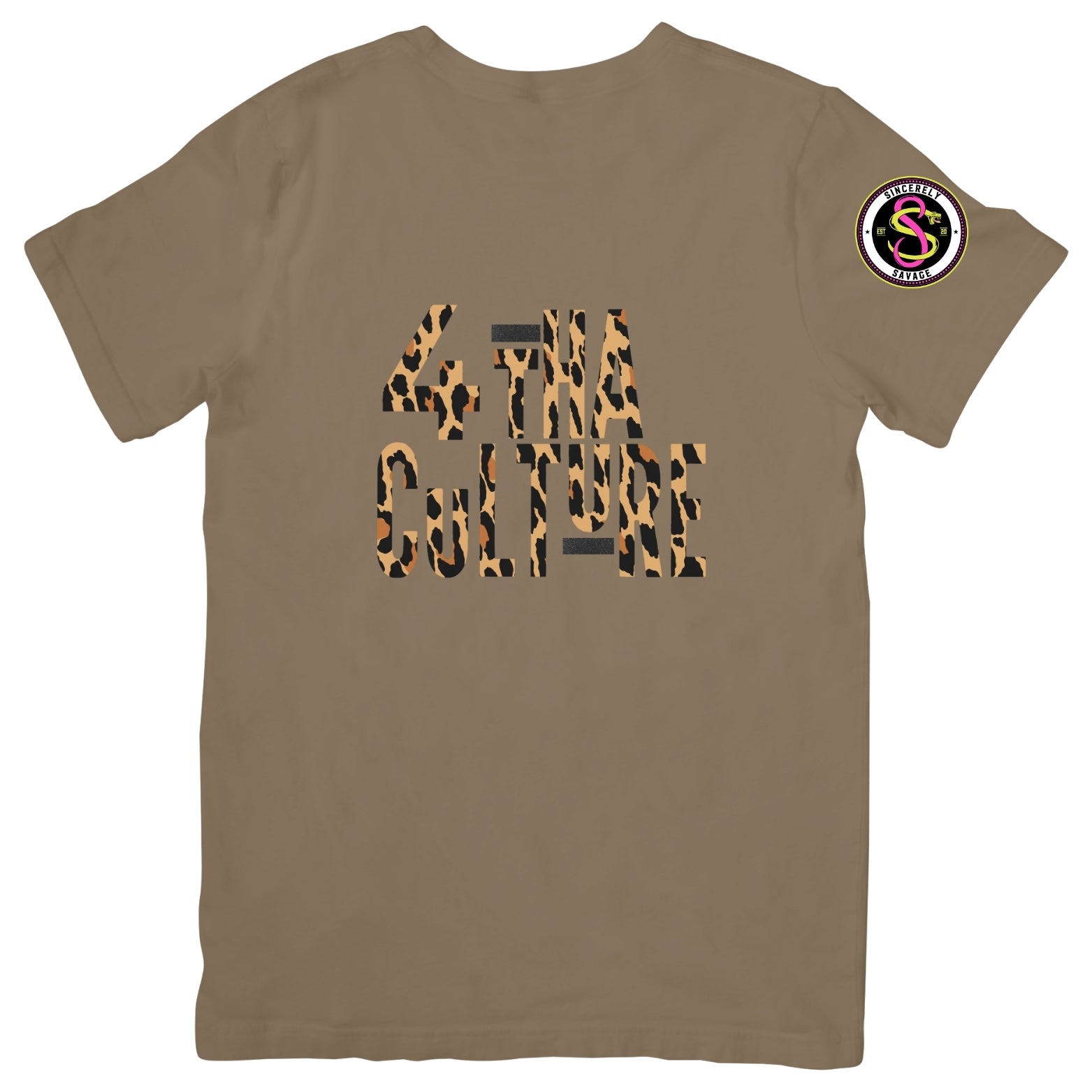 4 Tha Culture - Leopard with Black Stripe - T-Shirt