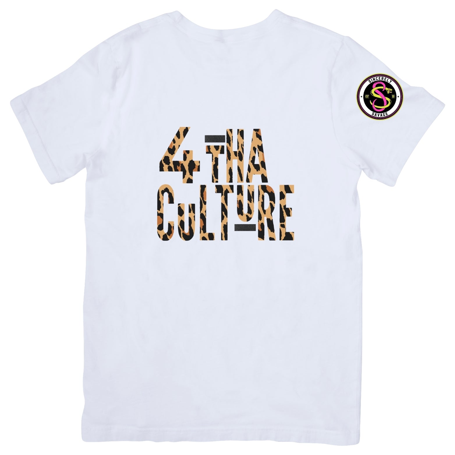 4 Tha Culture - Leopard with Black Stripe - T-Shirt