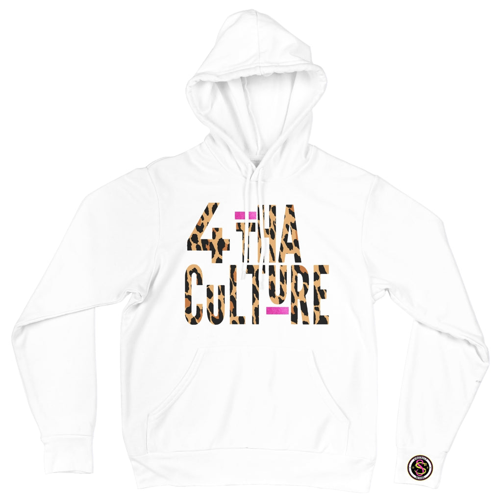 4 Tha Culture - Leopard with Pink Glitter Stripe - Hoodie