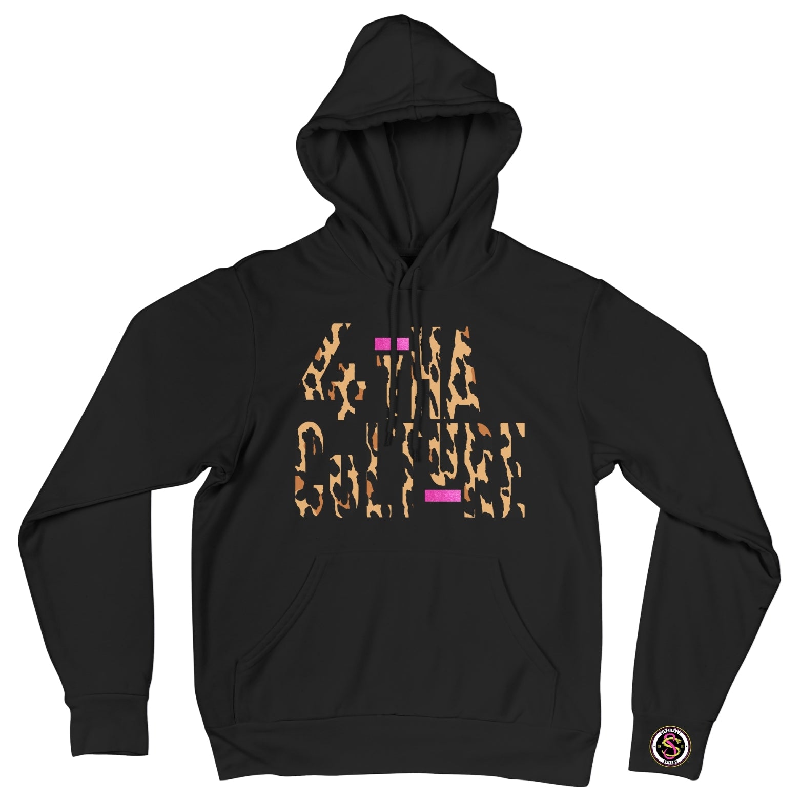4 Tha Culture - Leopard with Pink Glitter Stripe - Hoodie