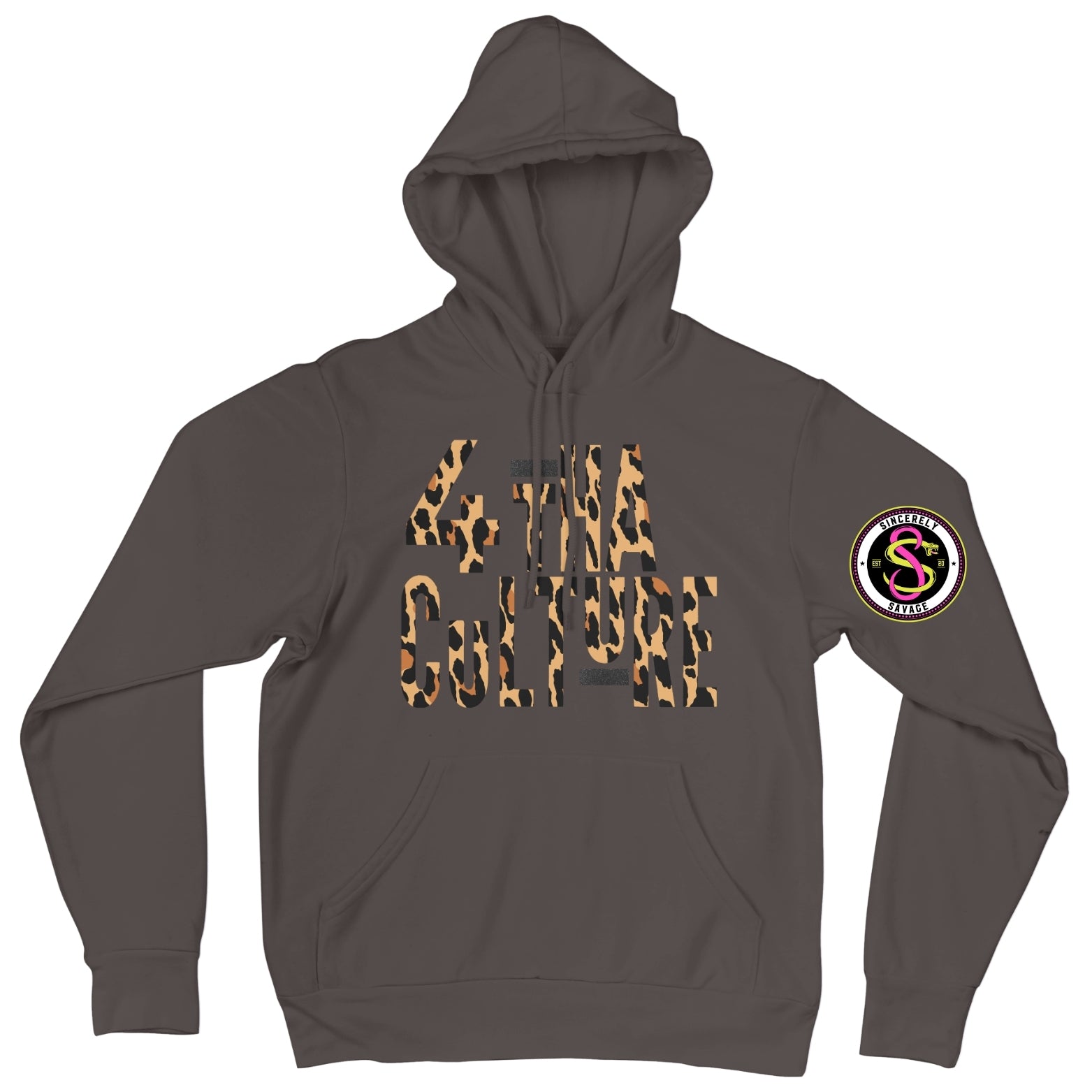 4 Tha Culture - Leopard with Black Stripe - Hoodie