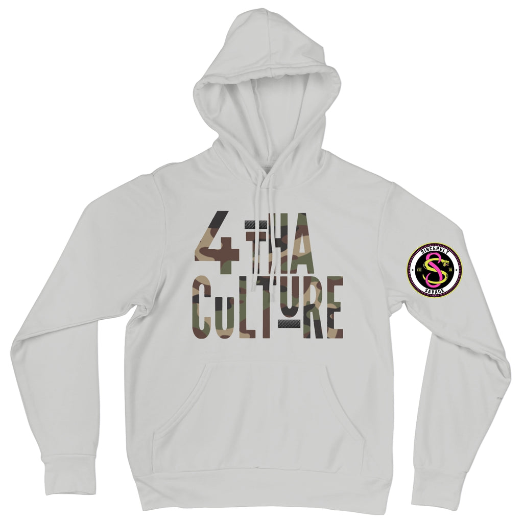 4 Tha Culture - Camo with Black Stripe - Hoodie