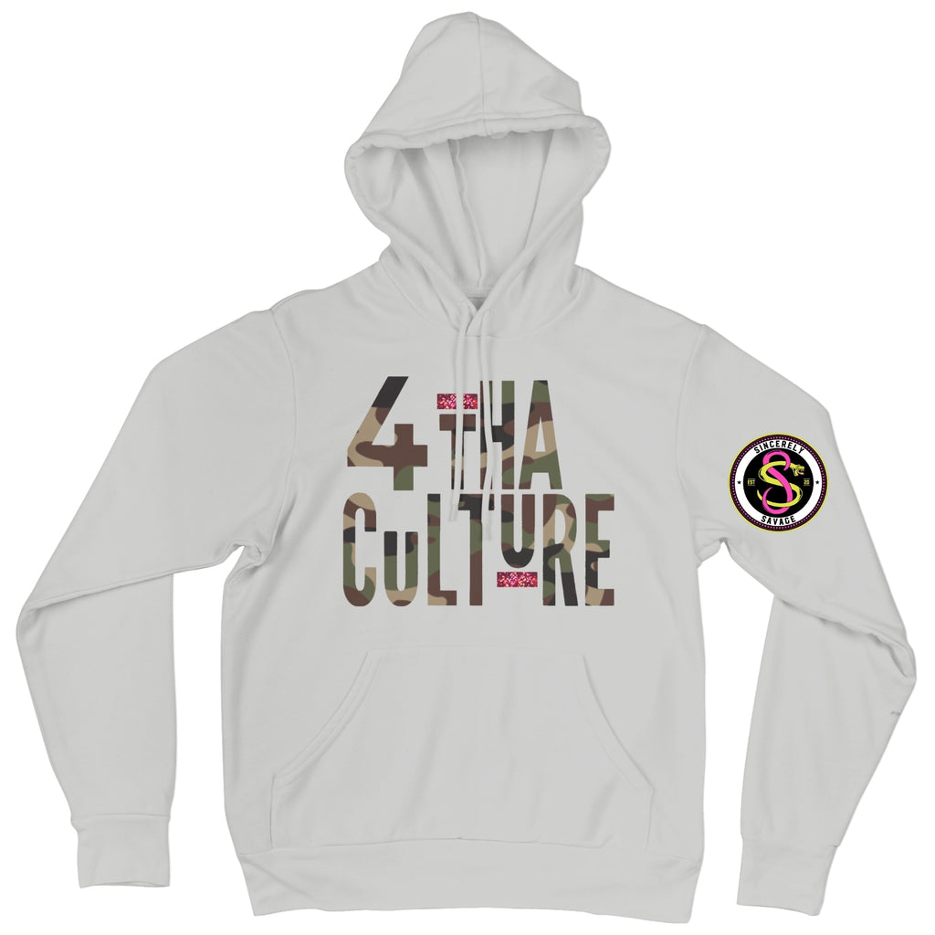 4 Tha Culture - Camo with Pink Stripe - Hoodie