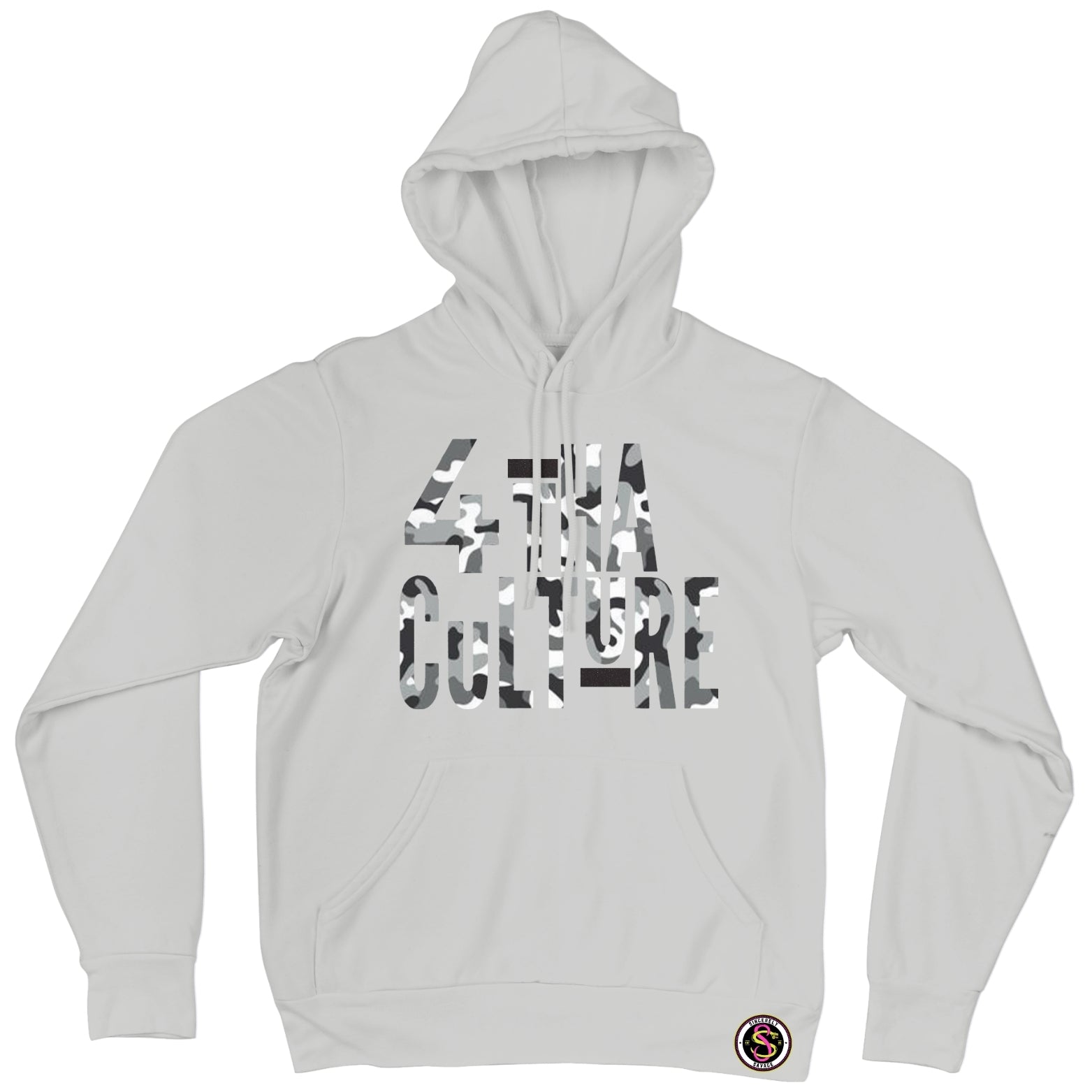 4 Tha Culture - Black and White Camo - Hoodie