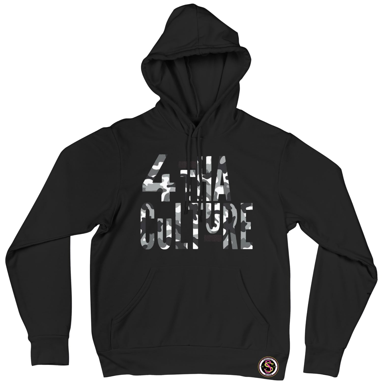 4 Tha Culture - Black and White Camo - Hoodie