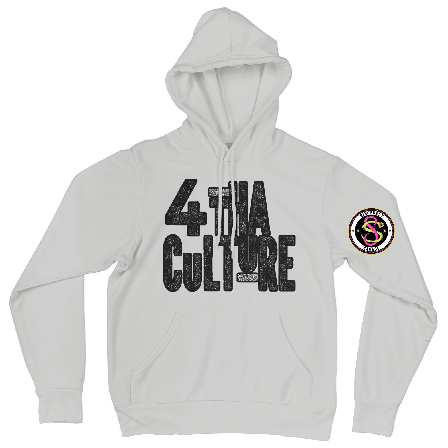 4 Tha Culture - Black Leopard with Black and White Leopard Stripe - Hoodie