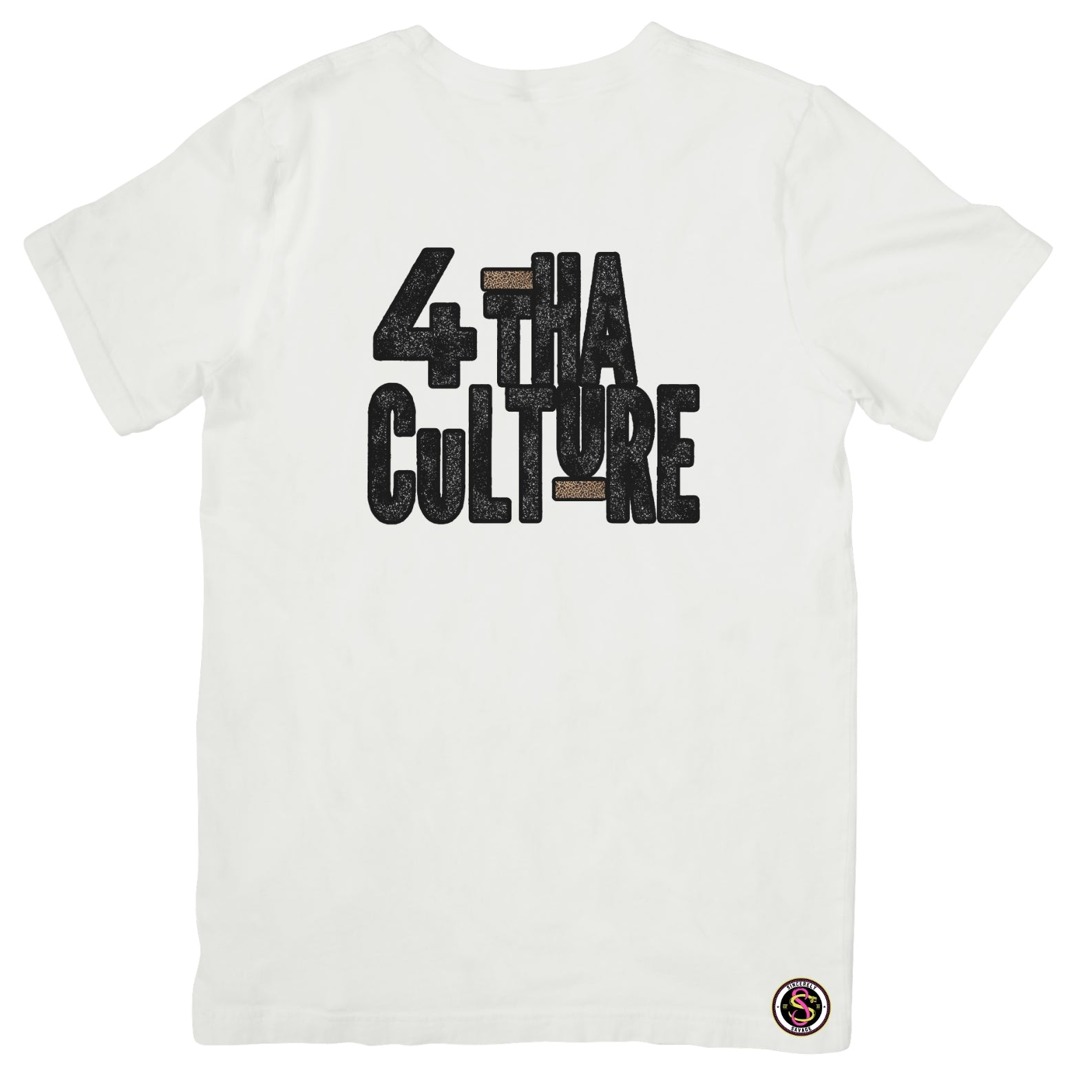 4 Tha Culture - Black Leopard with Leopard Stripe - T-Shirt