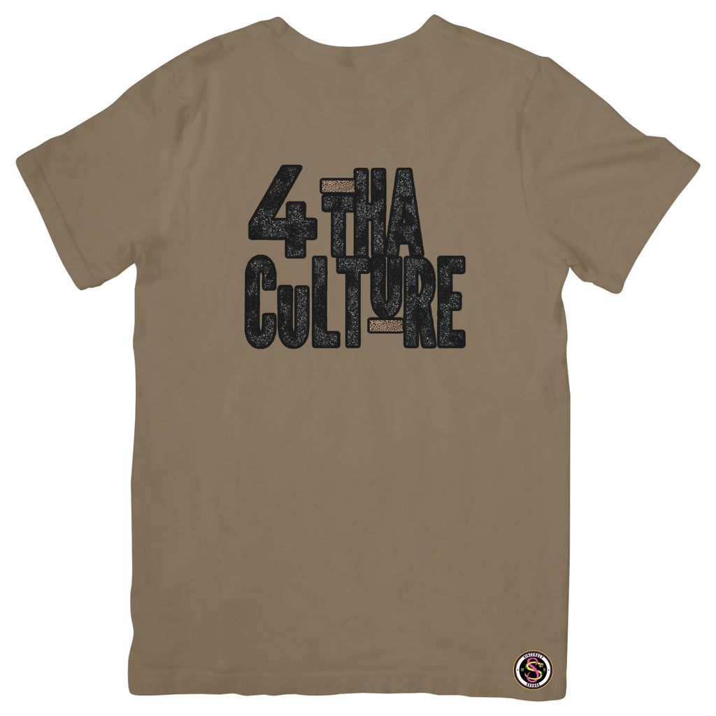 4 Tha Culture - Black Leopard with Leopard Stripe - T-Shirt