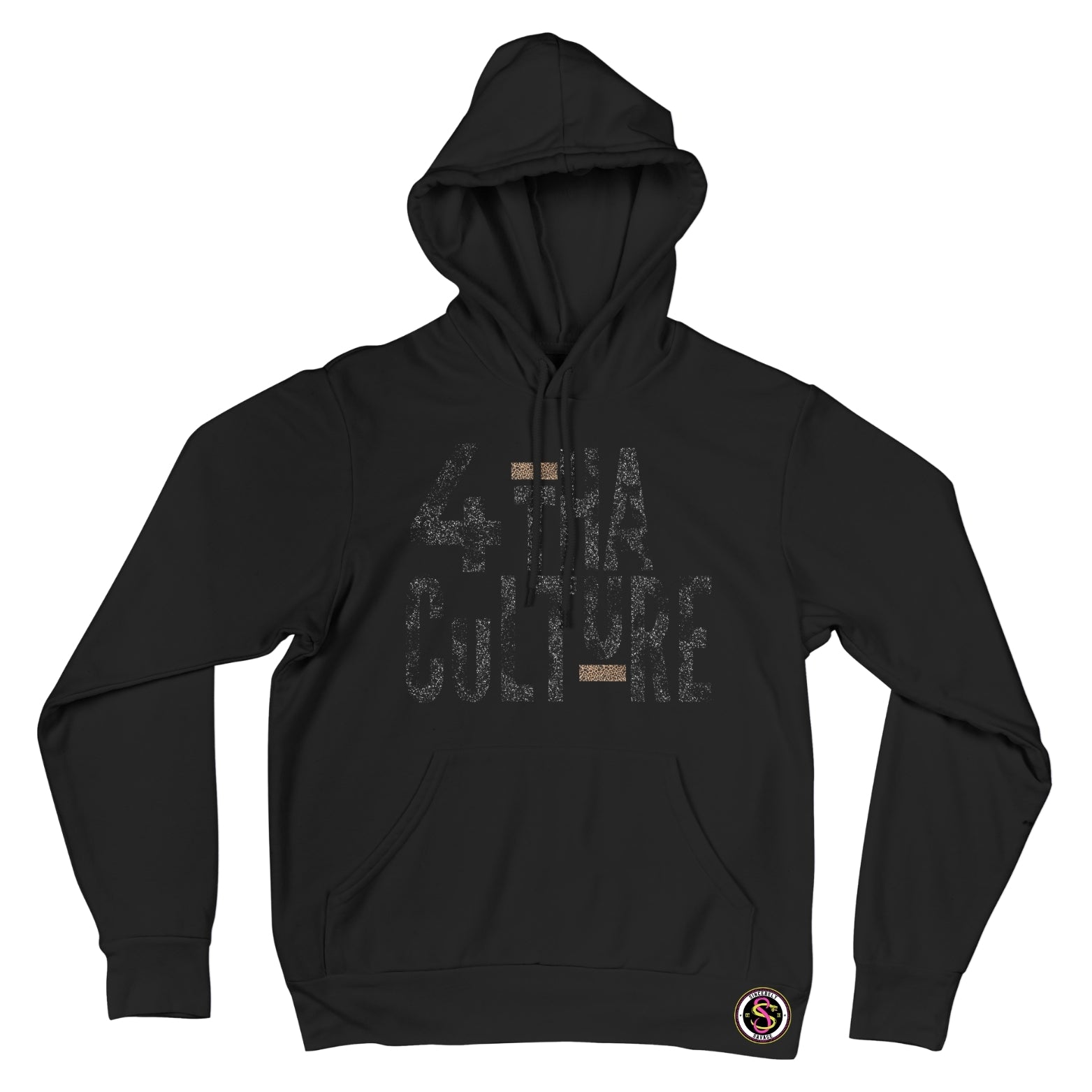 4 Tha Culture - Black Leopard with Leopard Stripe - Hoodie