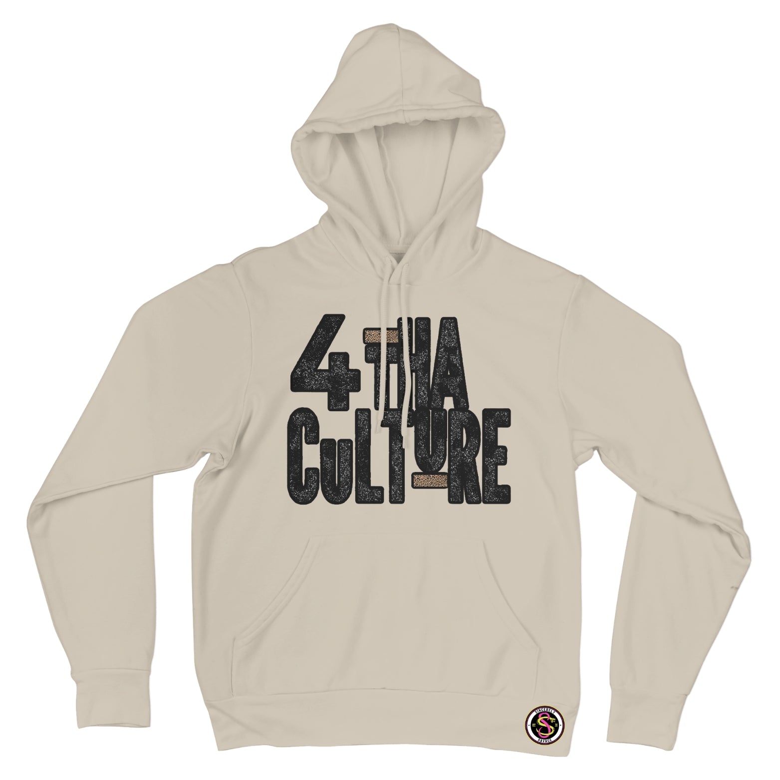 4 Tha Culture - Black Leopard with Leopard Stripe - Hoodie