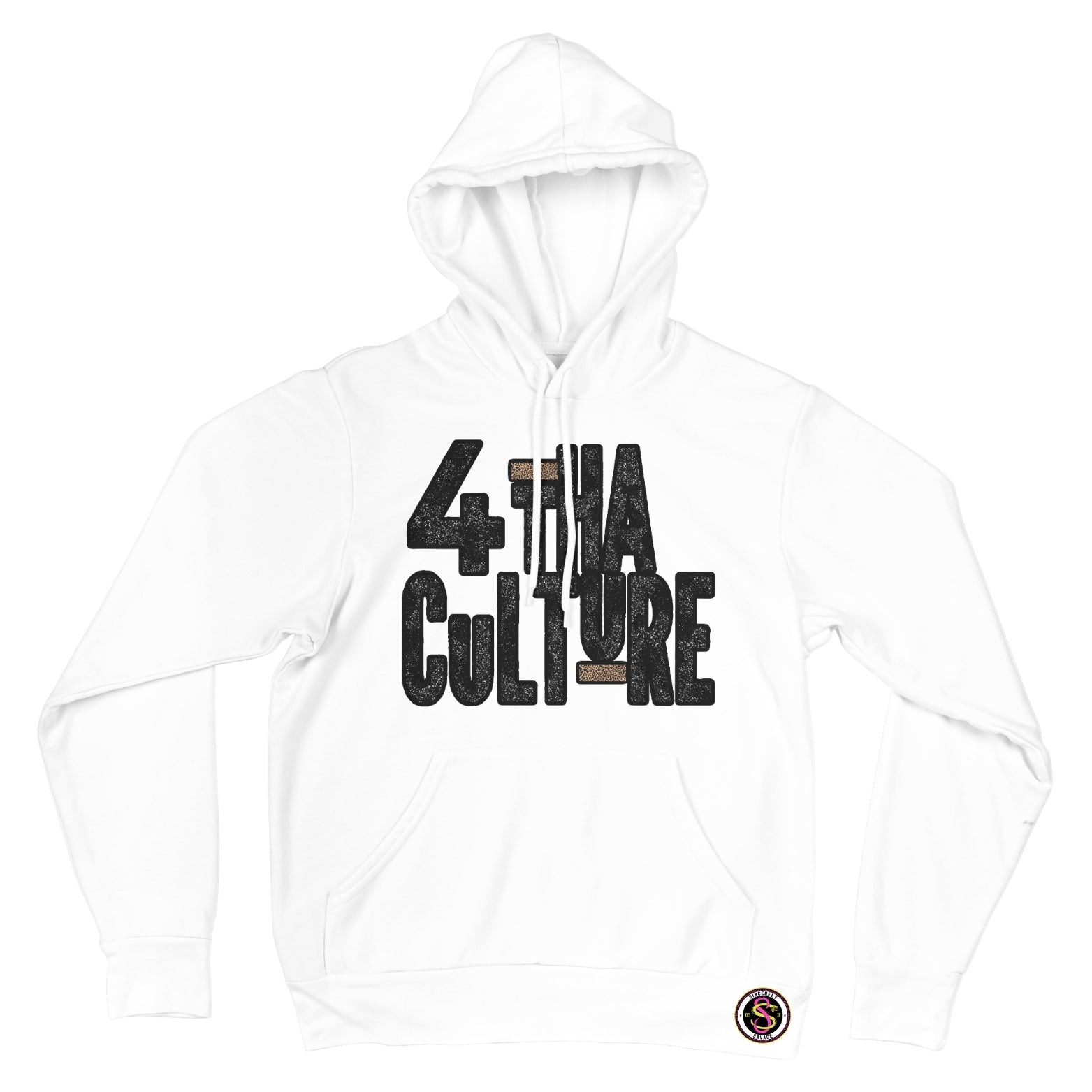 4 Tha Culture - Black Leopard with Leopard Stripe - Hoodie