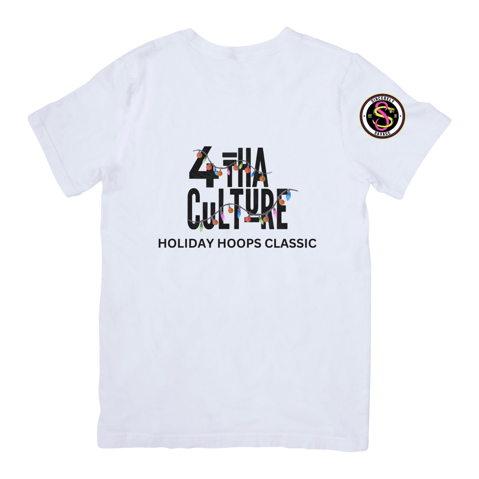 4 Tha Culture - Basketball Lights Holiday Hoops Classic - T-Shirt