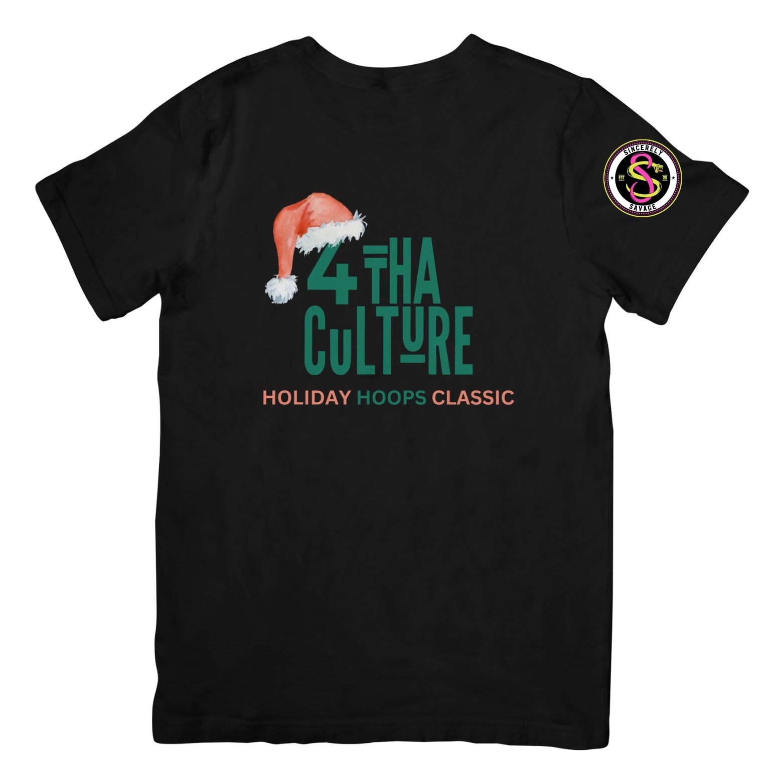4 Tha Culture - Green & Red Holiday Hoops Classic - T-Shirt