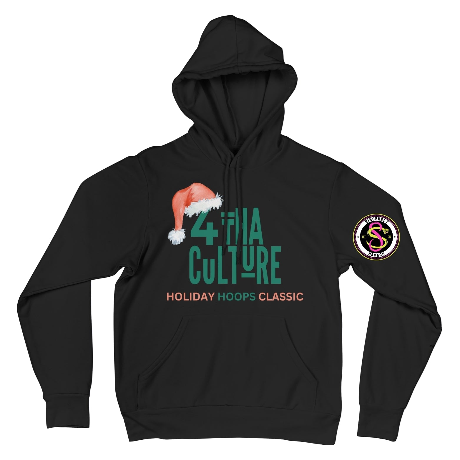 4 Tha Culture - Green & Red Holiday Hoops Classic - Hoodie
