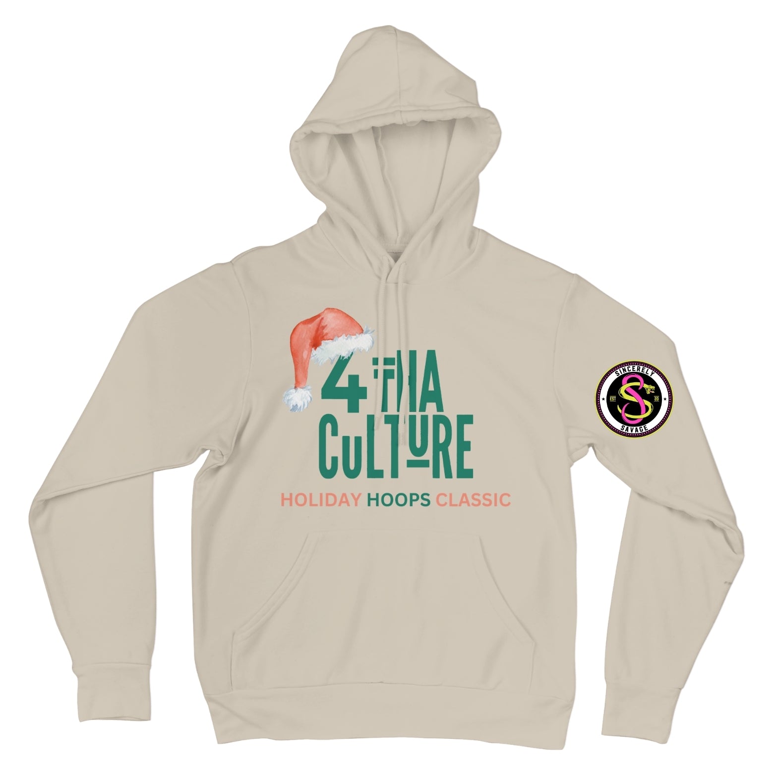 4 Tha Culture - Green & Red Holiday Hoops Classic - Hoodie