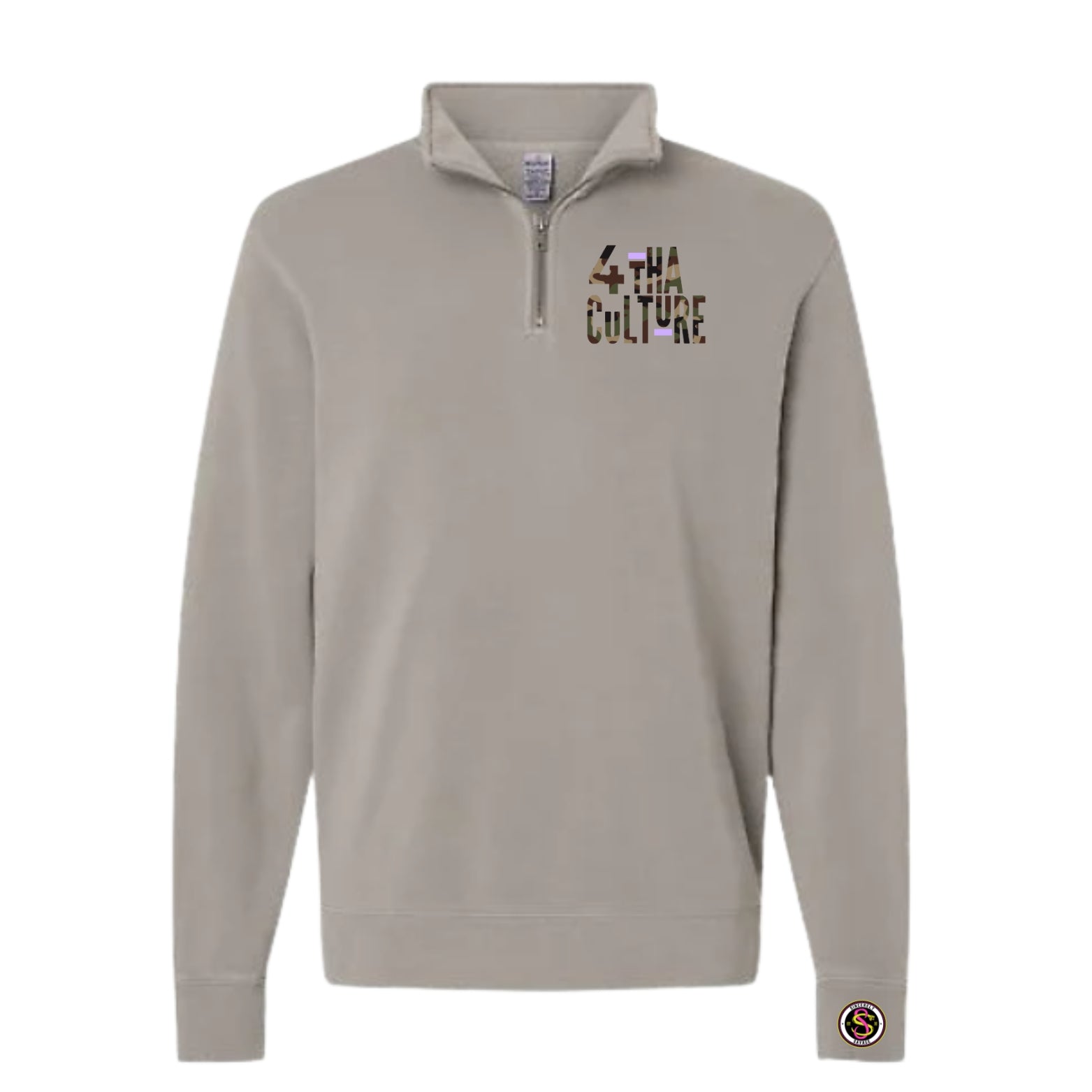 4 Tha Culture Camo Purple Dash - Half Zip