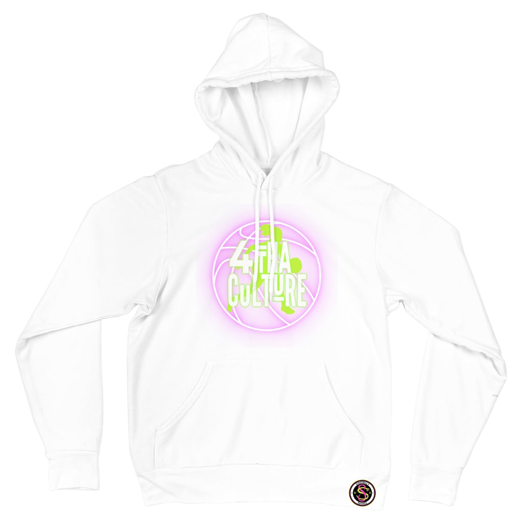 4 Tha Culture - Green Player Silhouette Pink Neon Basketball - Hoodie