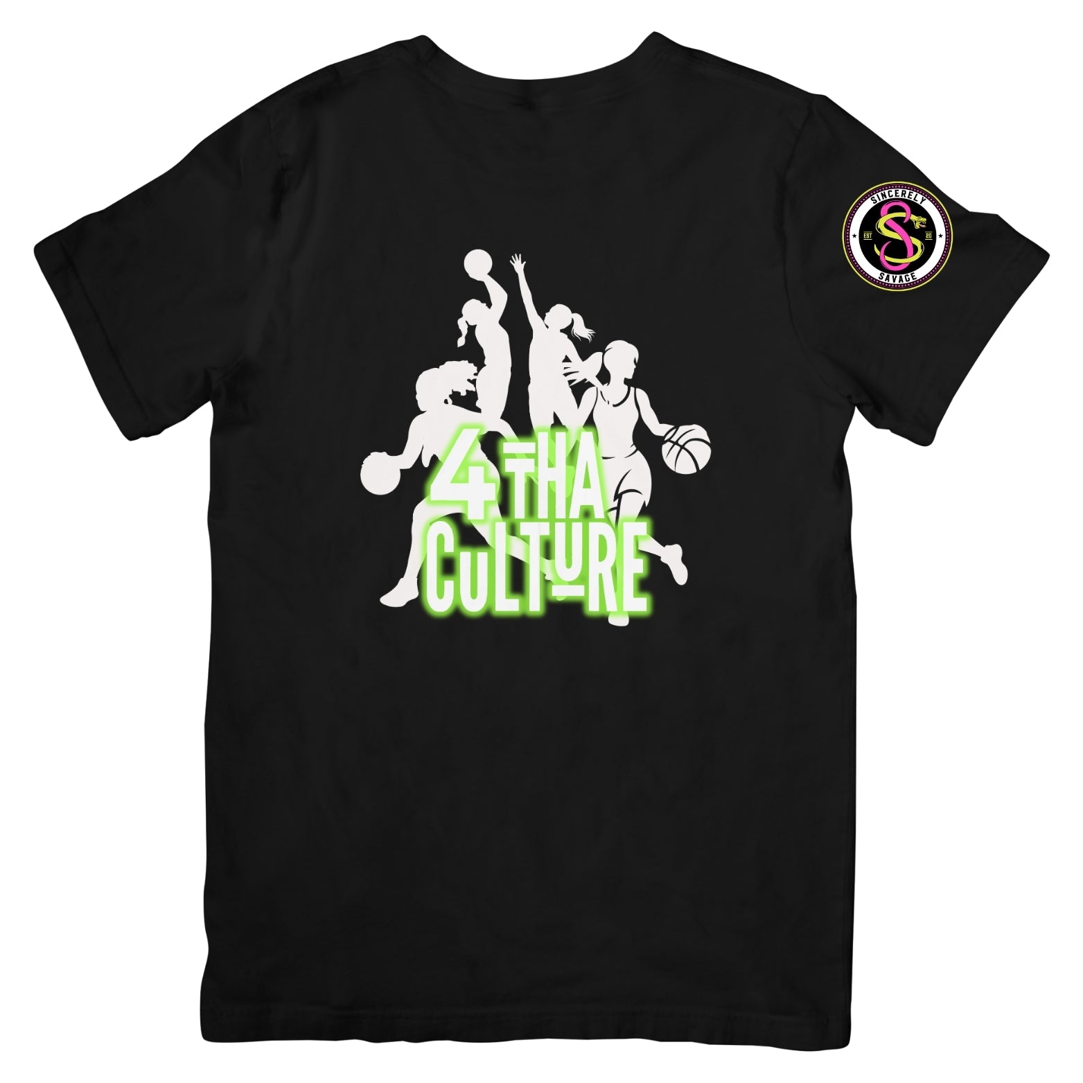 4 Tha Culture - White Player Silhouettes - T-Shirt