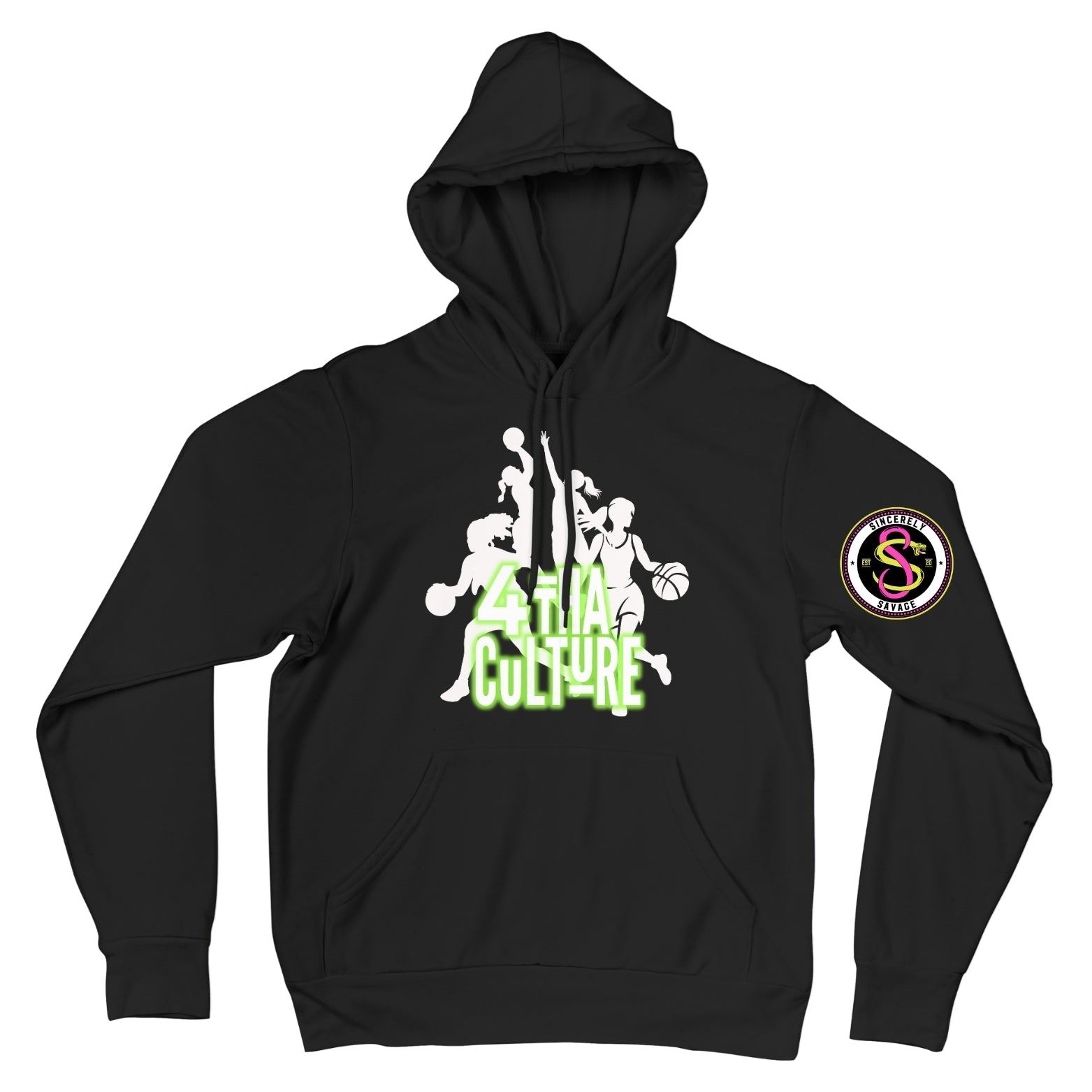 4 Tha Culture - White Player Silhouettes - Hoodie